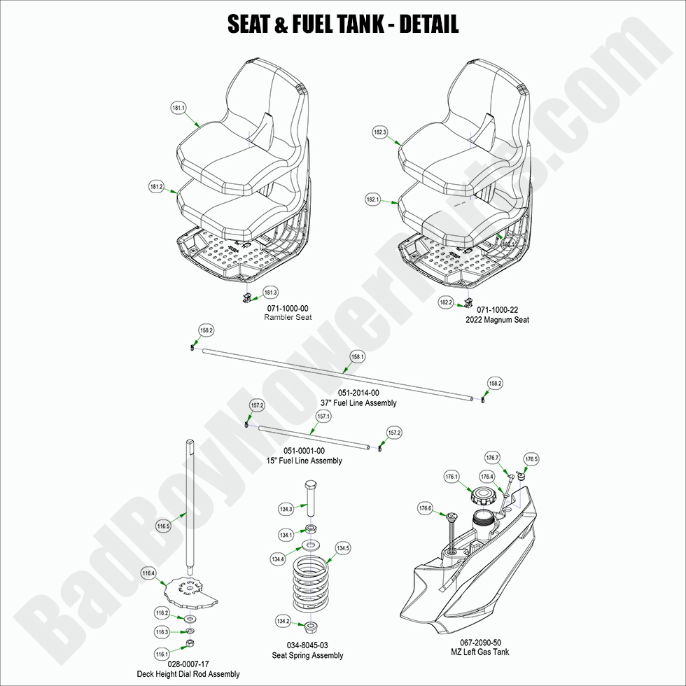 2022 MZ & MZ Magnum - Seat & Fuel Tank - Detail